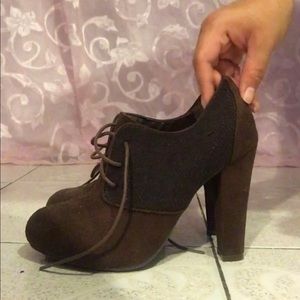 High heel booties